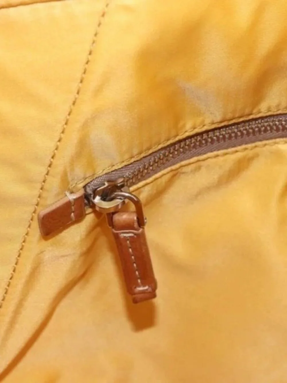 PRADA Tote Bag Nylon Yellow Silver Auth 166759 - Picture 14 of 16